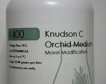 Medio de cultivo en matraz Knudson C K400 Orchid para orquídeas terrestres