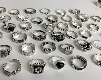 Nieuwe dikke ring, verstelbare punkring, gotische ringen, Boho-ring, statement-ring, unisex punk-sieraden, cadeau voor Pasen