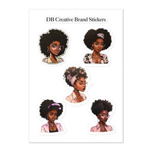 Black Girl Pink Theme Sticker sheet