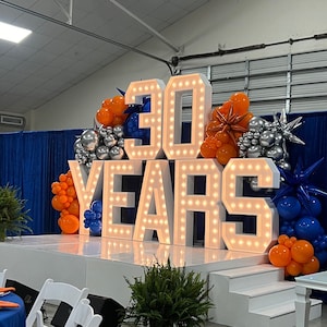 4ft Marquee Letters, Large Light Up Wood Letters, Large Light Up Numbers, Wedding Lights, Big Lit Letters, Wooden Letters