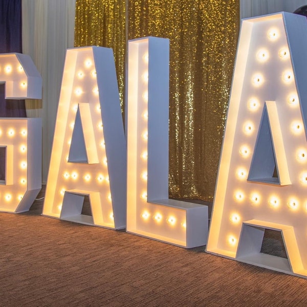 4ft Marquee Letters, Large Light Up Alphabet, Large Light Up Numbers, Wedding Lights