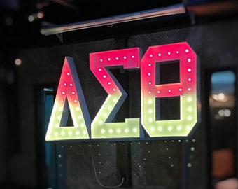 4ft GREEK Marquee Letters, Large Light Up Alphabet, Large Light Up Numbers, Sorority Fraternity Letters