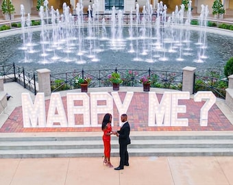 MARRY ME Marquee Letters Bundle | Bold 4ft Light Up Letters| Oh Baby Letters | 6wk Production Time | Proposal Lighting | Event Rentals