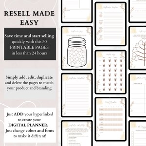 EDITABLE PLR MRR Self Love Planner, Resell Canva Template, mrr Commercial Use, self love planner printable, reflection Canva planner