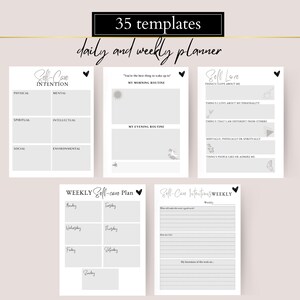 PLR digital planner, self care digital planner, printable planner,Resell Right Printable, Canva Templates Commercial Use, mental health planner, hyerlinked  planner, sleep tracker, gratitude, manage anxiety tracker,  editable canva template