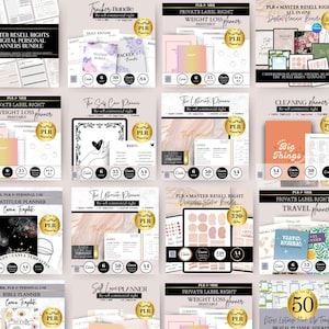 Whole Shop Bundle Resell Rights PLR, MRR Digital Products Planners Journals, Digital Sticker, Printable Planner, Ipad p 2025, Lifetime acces
