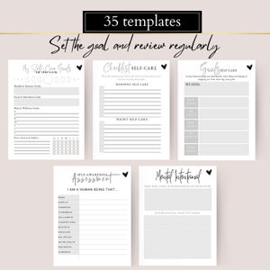 PLR digital planner, self care digital planner, printable planner,Resell Right Printable, Canva Templates Commercial Use, mental health planner, hyerlinked  planner, sleep tracker, gratitude, manage anxiety tracker,  editable canva template