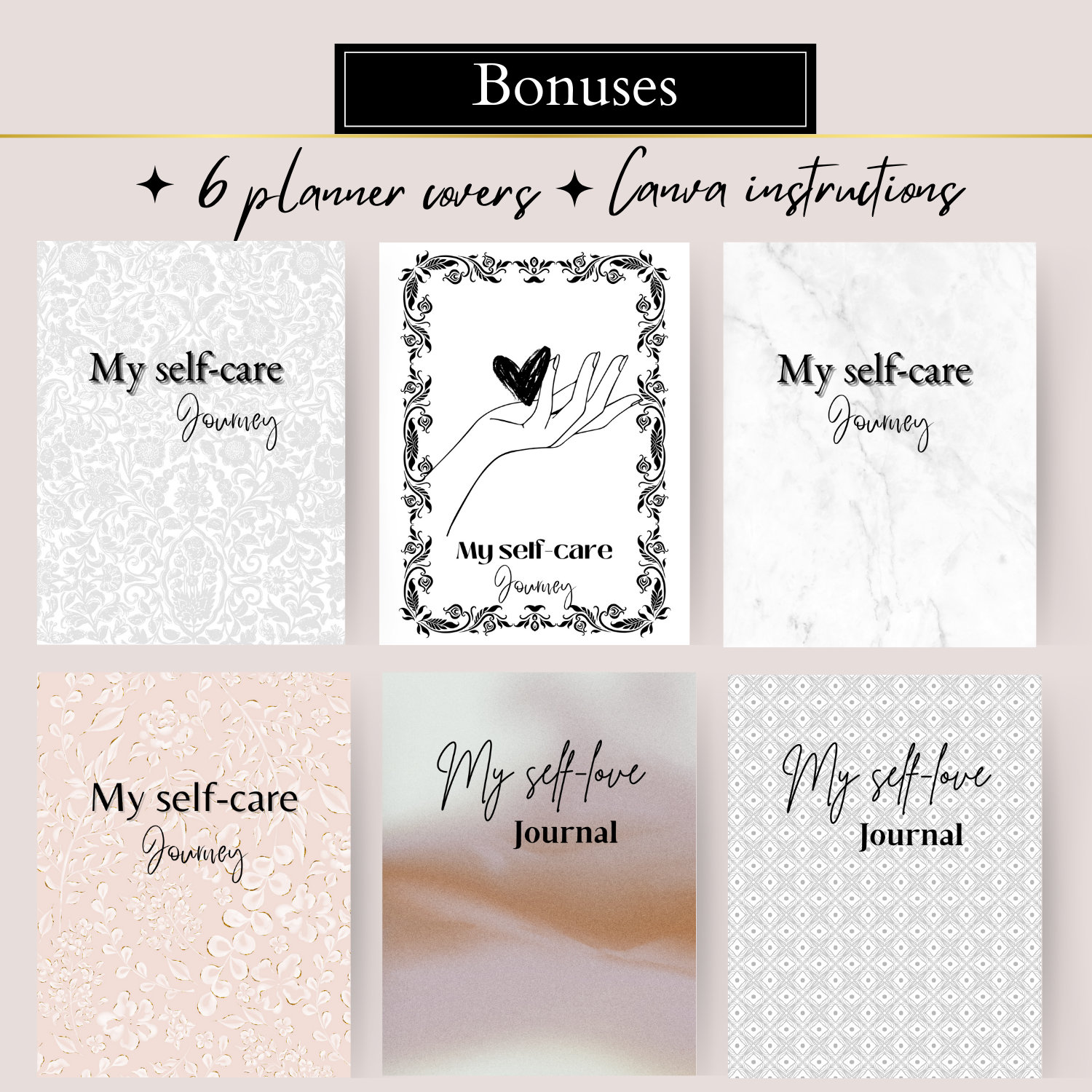 EDITABLE PLR Self Care Planner, Tracker Canva Template, PLR Commercial ...
