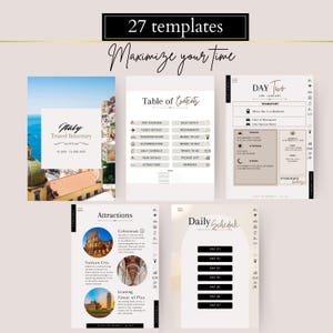 Commercial Resell Editable Travel Itinerary Template Canva PLR MRR Printable Travel Guide for Travel Agent Mobile Itinerary Vacation Plan