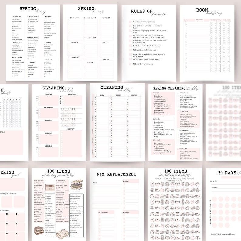 EDITABLE PLR Cleaning Planner, Plr Decluttering Printable Planner, MRR ...