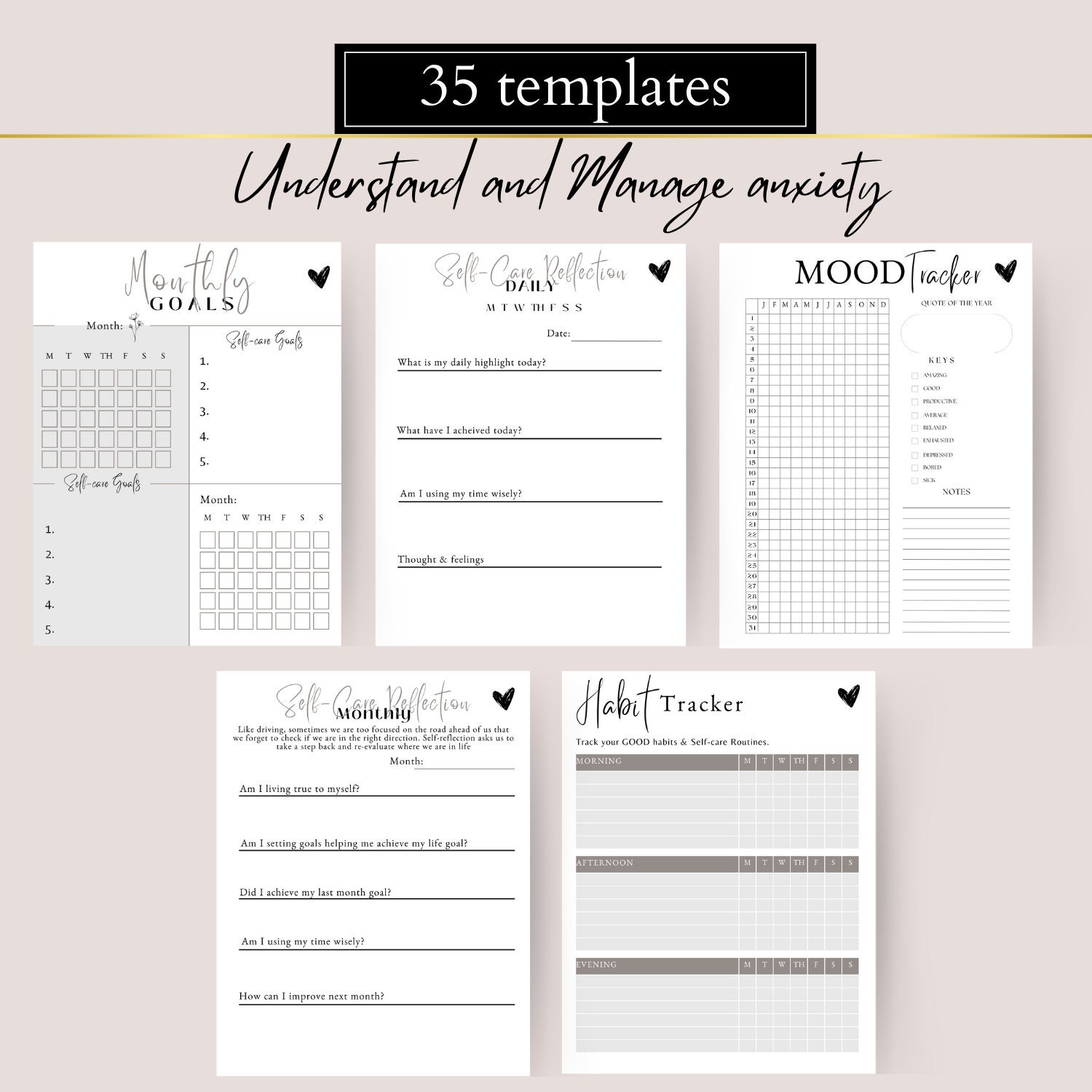 EDITABLE PLR Self Care Planner, Tracker Canva Template, PLR Commercial ...
