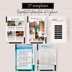 Commercial Resell Editable Travel Itinerary Template Canva PLR MRR Printable Travel Guide for Travel Agent Mobile Itinerary Vacation Plan