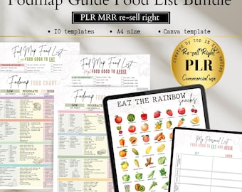 Tabela PLR MRR Fodmap, Planer posiłków dla osób o niskim poziomie Fodmap, Przewodnik po tabelach żywieniowych dla IBS Plan posiłków Sprzedawaj prawidłowo, Dieta Przygotowanie posiłków dla Ciebie
