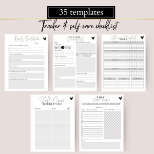 PLR digital planner, self care digital planner, printable planner,Resell Right Printable, Canva Templates Commercial Use, mental health planner, hyerlinked  planner, sleep tracker, gratitude, manage anxiety tracker,  editable canva template