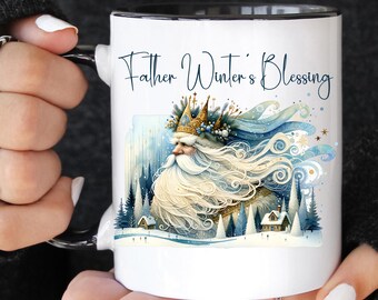 ファーザーウィンターズブレッシングコーヒーマグ：心地よいホリデーセラミックティーカップ