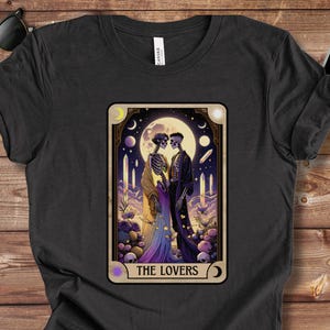 Niet-binaire liefhebbers tarotkaart T-shirt, Pride Celebration - Unisex T-shirt, LGBT Pride-shirt, Genderneutrale kleding, LGBTQ Pride-kleding, Pride