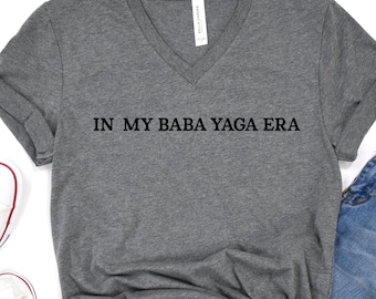 Baba Yaga Era V-Neck T-Shirt: Slavic Folklore Witchy Top