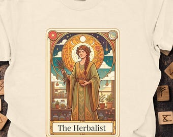 Herbalist Tarot T-Shirt: Boho Unisex Graphic Tee