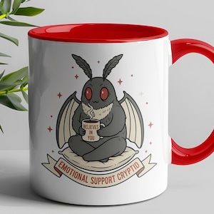 Mothman Coffee Mug - Emotional Support Cryptid Drinkware