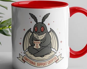 Mothman Coffee Mug - Emotional Support Cryptid Drinkware