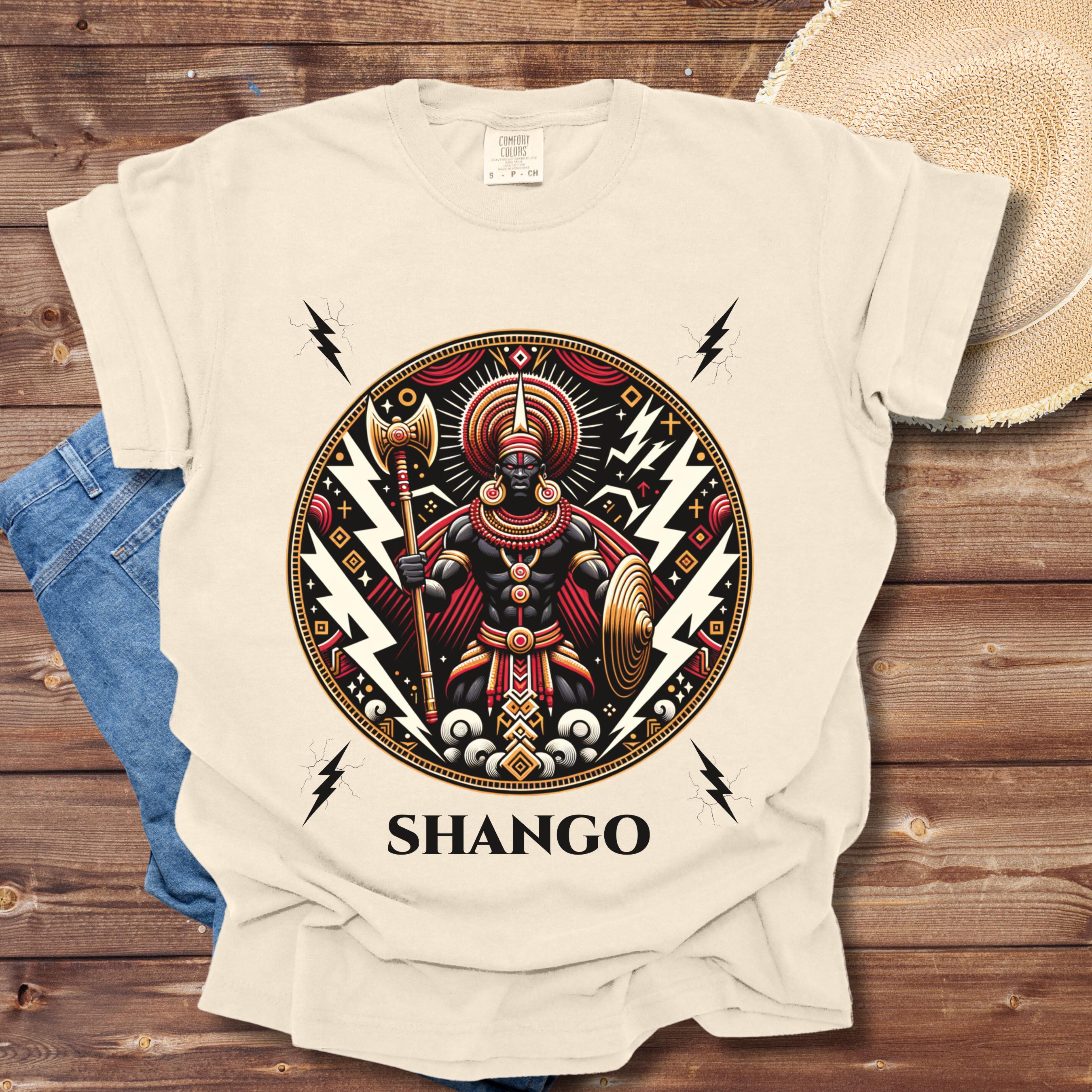 黒人歴史月間、シャンゴ・アフリカン・オリシャ雷神Tシャツ、アフリカ