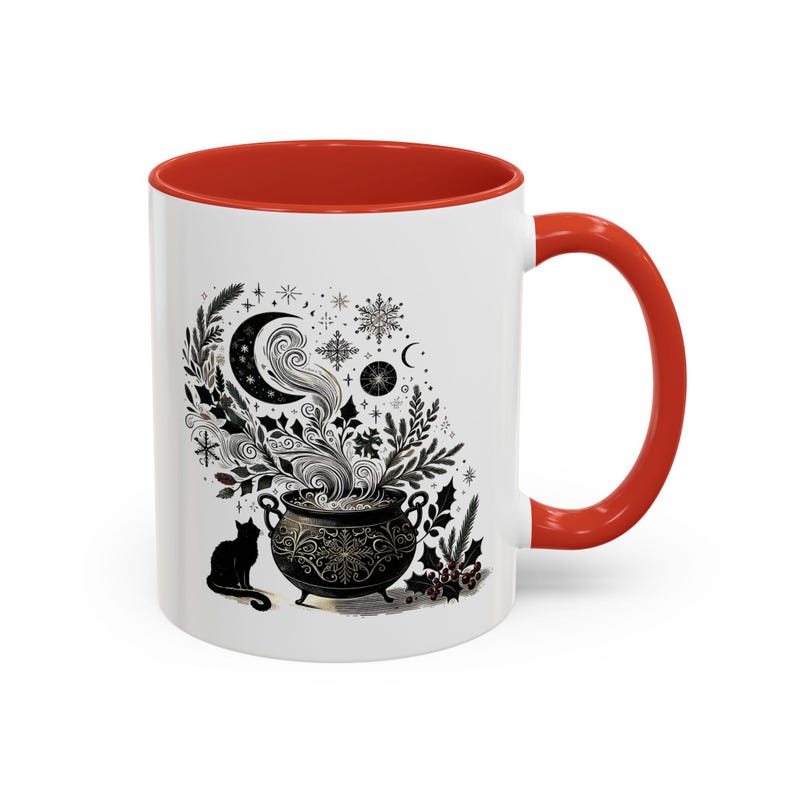 Koffiemok met mystiek zwart accent: cadeau voor heksenliefhebber afbeelding 5