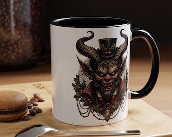 Victorian Krampus Christmas mug - Dark Gothic Holiday coffee mug