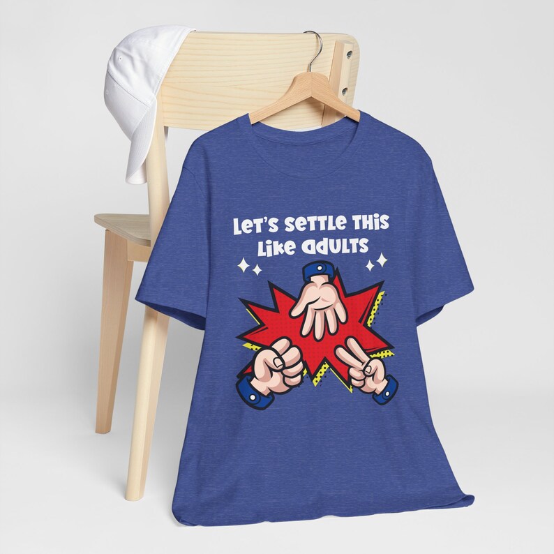 Let's Settle This Like Adults Tshirt, Funny Rock Paper Scissors