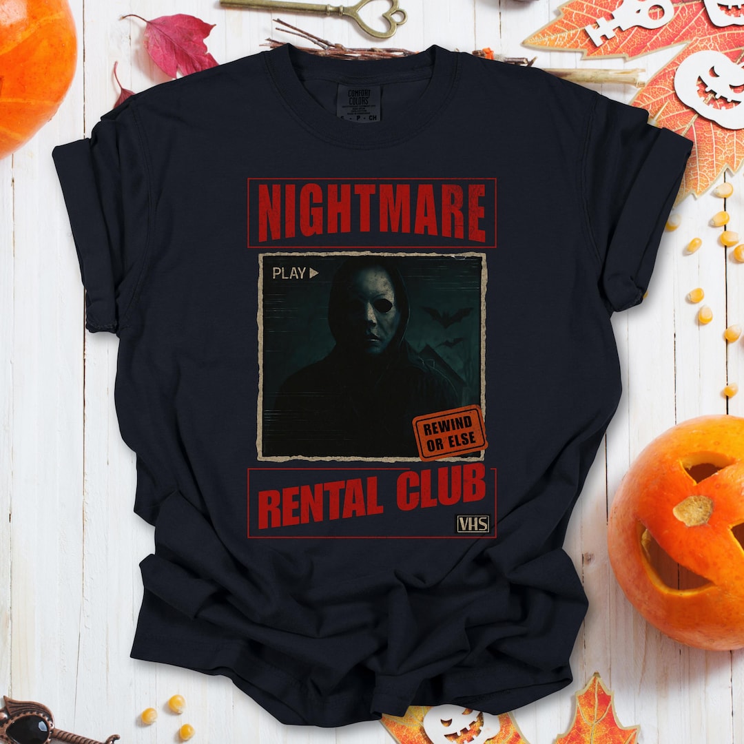 -shirt graphique Nightmare Rental Club | T-shirt de film effrayant ...