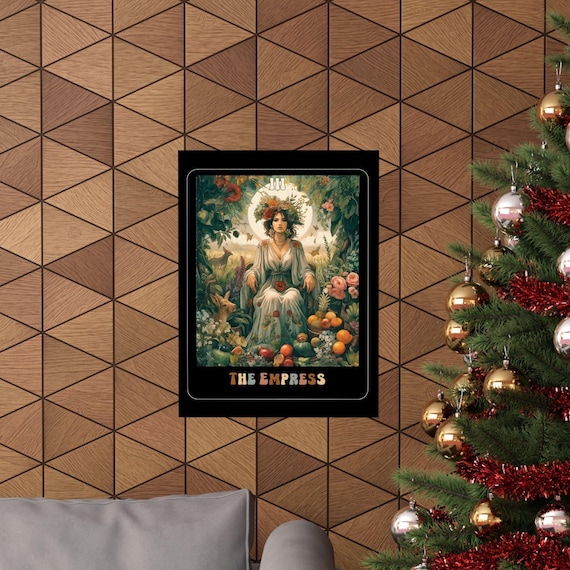 The Empress Tarot Poster, Bohemian Nature Goddess Art Print
