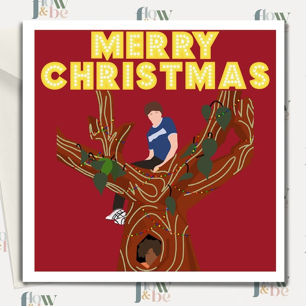 Carte de Noël High School Film - Carte de Noël inspirée de Zac Efron, Carte de Noël inspirée Corbin Bleu, Cartes de Noël britanniques - FlowandBeUK