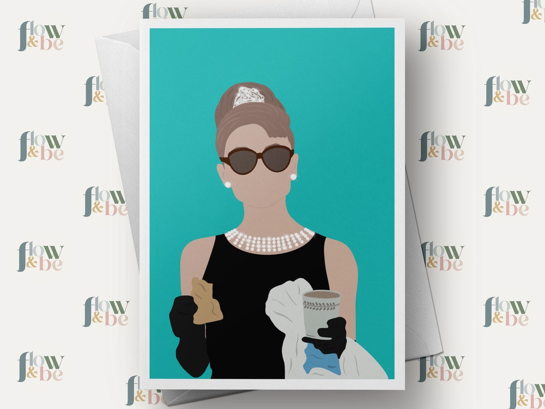 Audrey Hepburn Film Inspired Birthday Card Audrey Hepburn Card, 1960's ...