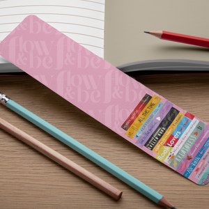 CUSTOMISABLE Book Stack Bookmark - Custom Bookmark, Aesthetic Book Spine Bookmark, Bookworm Bookmark, Booktok, Gift For Reader- FlowandBeUK