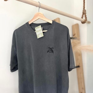 Nordic Inspired Twin Ravens Embroidered T-Shirt | Minimalist Scandinavian Shirt | Norse mythology Raven