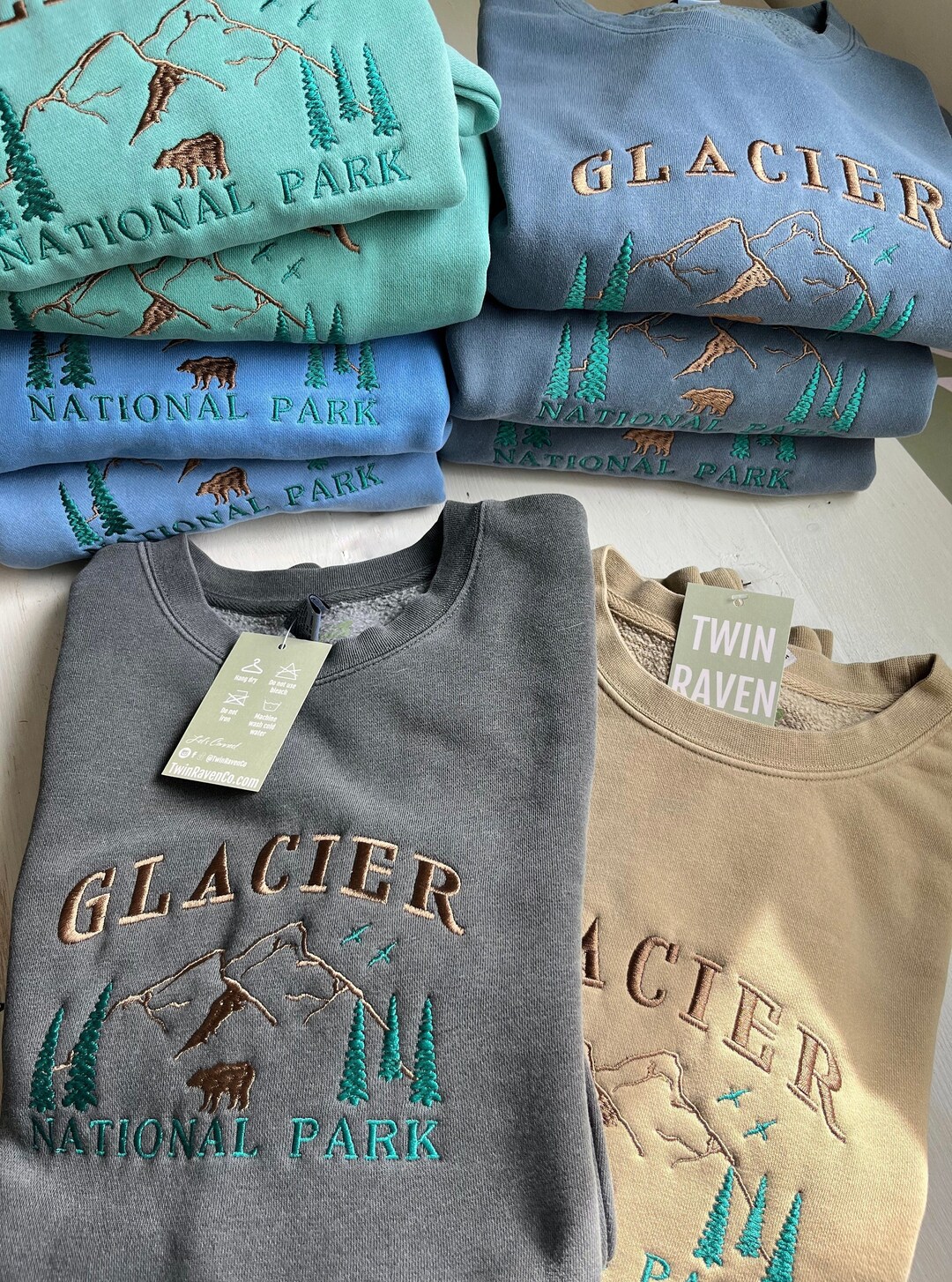 Natalia Cotton Sweater in Glacier
