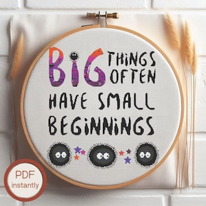 Anime pdf file Cross stitch Gibli Pattern pdf format Modern pattern pdf Starter cross stitch Anime stitch pattern Miyazaki Cross stitch font