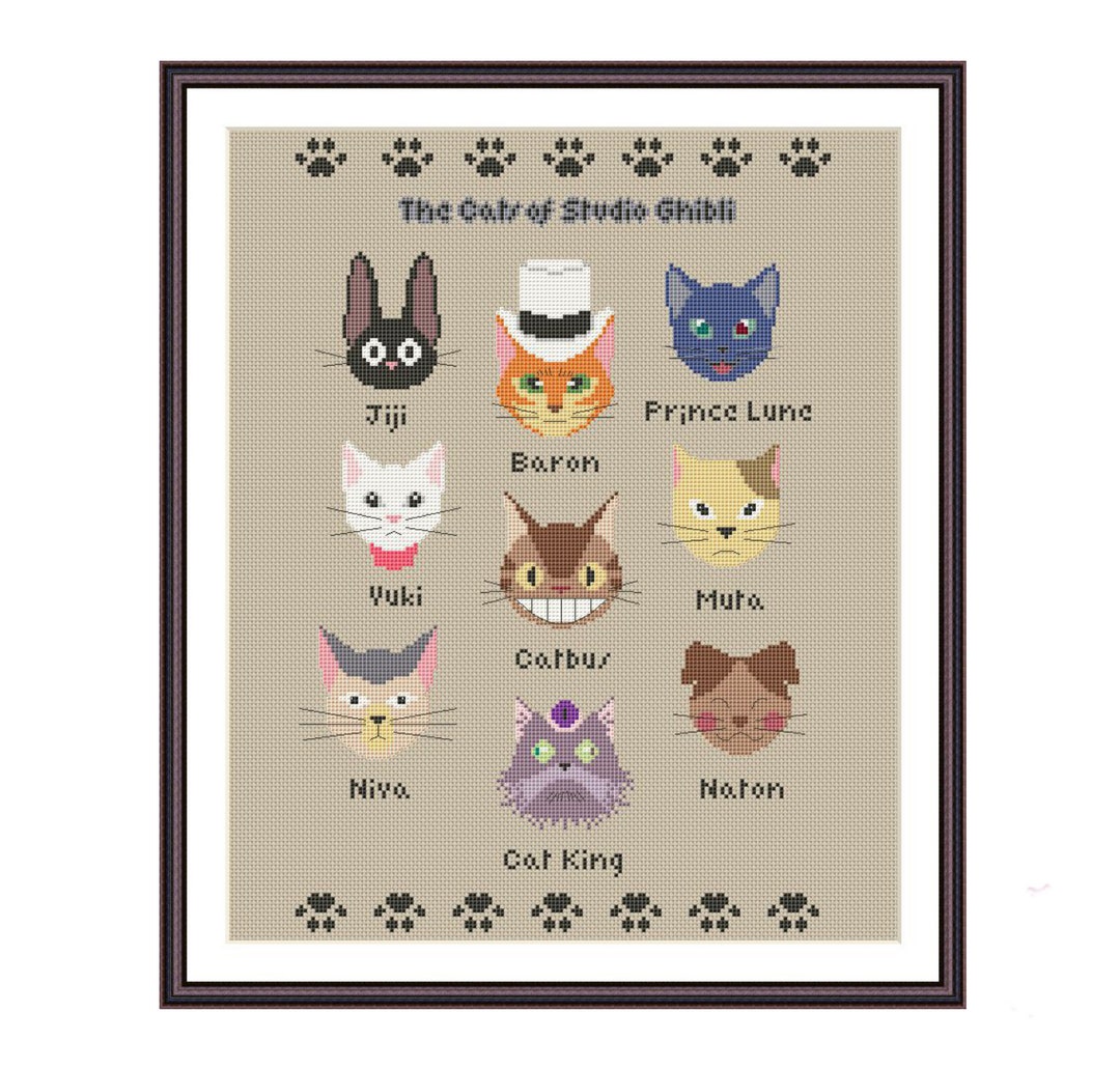 Ghibli Characters Cats of Studio Ghibli Crazy Cat Person Ghibli Cross