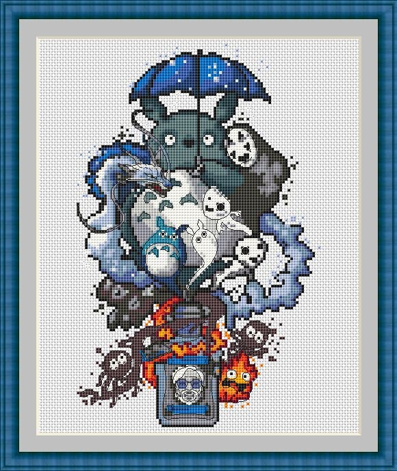 Ghibli Characters Original Ghibli Gift Ghibli Totoro Ghibli Cross