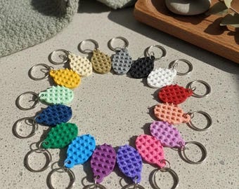 Spiky Sensory Fidget Stone Keychain 4-Pack – 3D Printed Stimming Tool