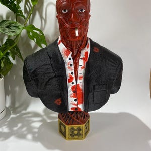 Uncle Frank Horror Bust – 3D Printed Skinless Anatomical Sculpture | Creepy Hellraiser-Inspired Collectible Figurine | Gothic Horror Decor