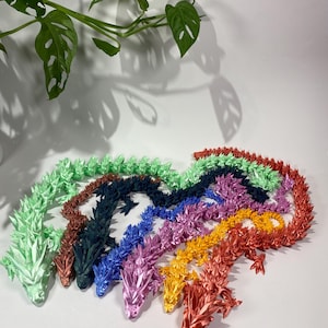 Crystal Dragon 3D Gedruckt - Weihnachts-Fidget & Hochzeit Sammlerstück, Einzigartiges Fantasy Dekor, Magischer Drache Prop
