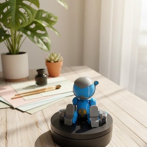 Figura de acción de Tom de Toonami: robot articulado de dibujos animados de los 90, artículo de colección de anime retro, juguete de escritorio impreso en 3D, regalo nostálgico para gamers. imagen 2