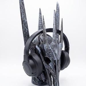 Sauron-Kopfhörerhalter | Herr-der-Ringe-Schreibtischdeko | Kopfhörerständer für Gaming-Setups | Herr-der-Ringe-Geschenk für Gamer | 3D-gedruckter Headset-Ständer Bild 9