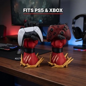 Suporte para Controle do Deadpool, Suporte para Controle de PS5 e Xbox da Marvel, Decoração de Mesa Gamer de Super-Herói, Presentes do Deadpool para Ele, Presente Gamer Impresso em 3D