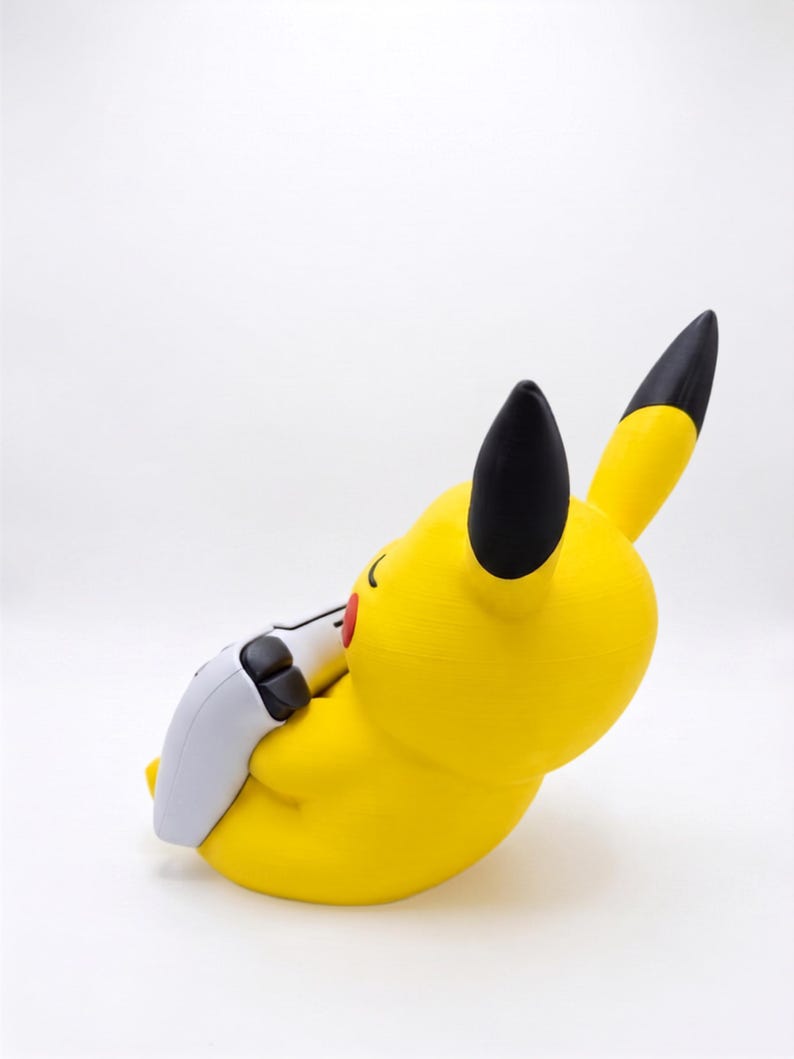 Pikachu Controller Holder | Gaming Setup Accessory | 3D Printed PLA Stand | PS5 and Xbox Controller Dock | Unique Gamer Gift | Desk Decor image 16