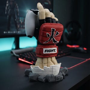 Support pour manette Ryu, support de manette Street Fighter 6 en forme de poing pour PS5 et Xbox, cadeau pour gamer de jeux de combat, décoration de bureau gaming, impression 3D