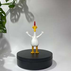 Chicken 3D Printed Figurine | Cow and Chicken Cartoon Collectible | Fun Nostalgic Gift