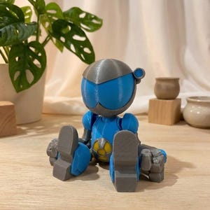 Figura de acción de Tom de Toonami: robot articulado de dibujos animados de los 90, artículo de colección de anime retro, juguete de escritorio impreso en 3D, regalo nostálgico para gamers. imagen 1