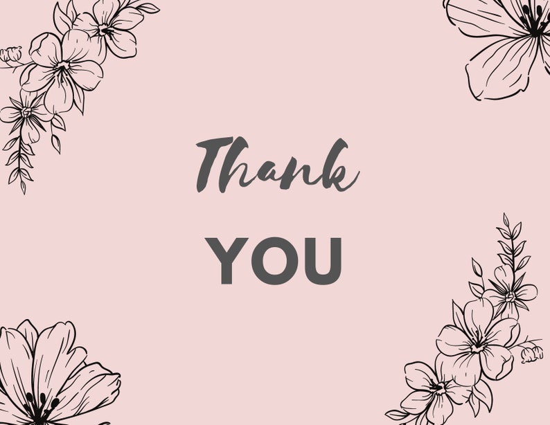 EDITABLE Thank You Card Printable for Weddings Birthdays - Etsy