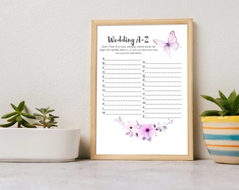 Wedding A-Z Game